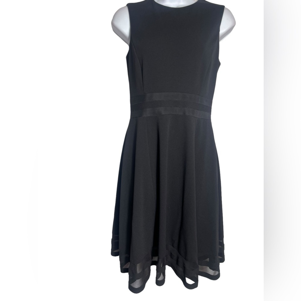 Calvin‎ Klein dress size 4 stunning black sleeveless dress with mesh detail 🖤🖤